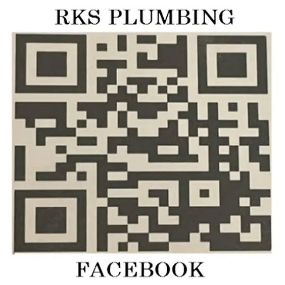 QR code for RKS Plumbing Facebook page.